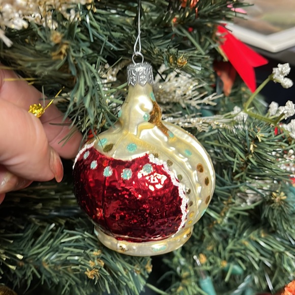 Vintage glass ornament set of 3 - Picture 3 of 4